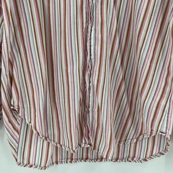 XIRENA Beau Striped Multicolor 100% Cotton Button Down Shirt Women’s Size Small - Picture 5 of 10